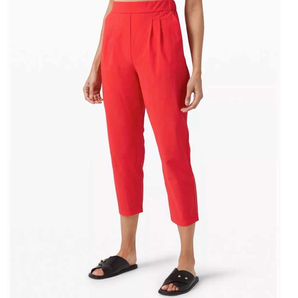 Your True Trouser High Rise Crop Red Sz 6